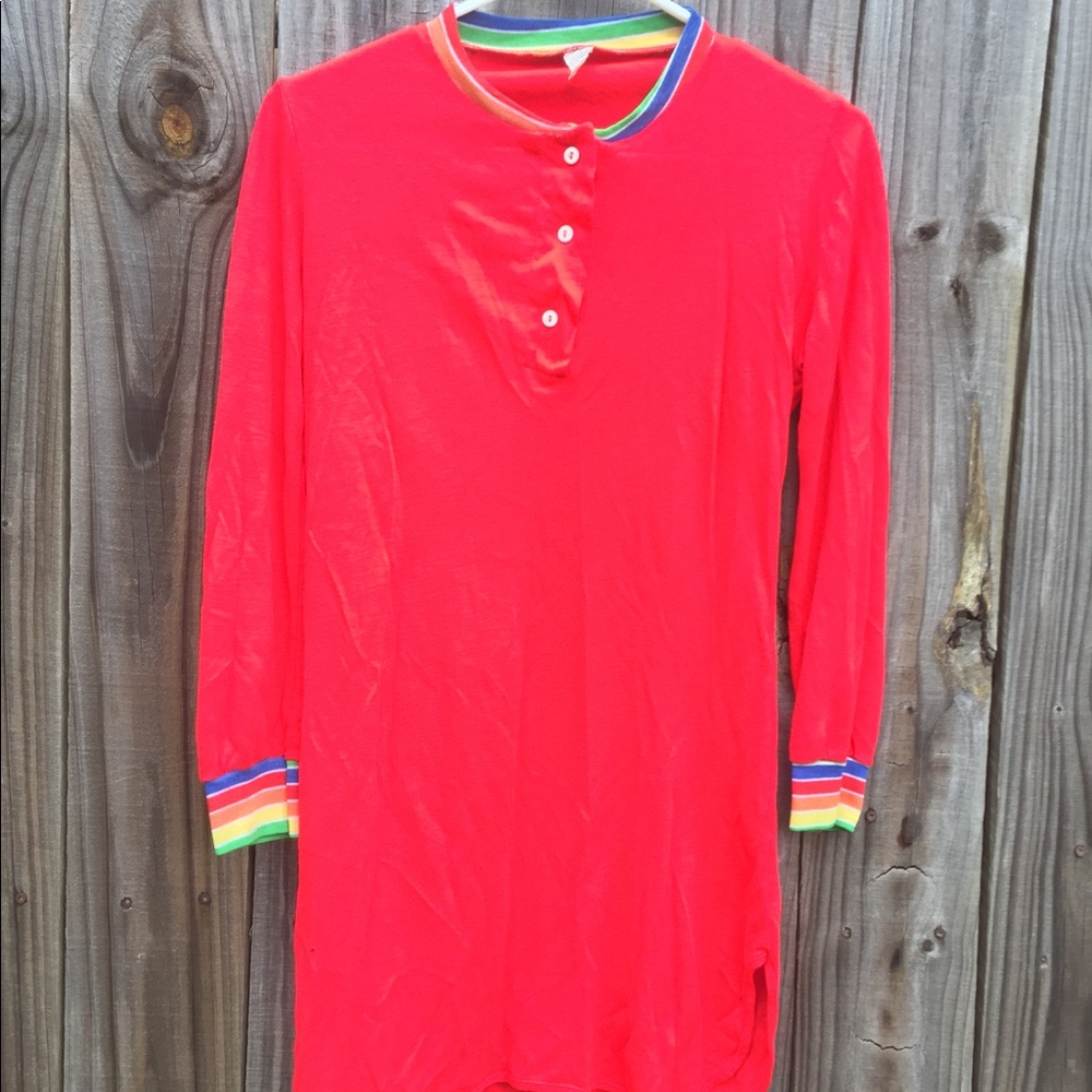Vintage rainbow Henley top